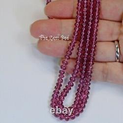 3.3mm-5.5mm Rare Malawi Rhodolite Garnet Smooth Rondelle Beads 18.5 Strand