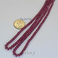 3.3mm-6mm Rare Malawi Rhodolite Garnet Smooth Rondelle Beads 18.5 Strand