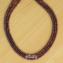 40Ct Natural Rare Red Sapphire 2.60-30.20MM Faceted Rondelle 18 Beads 1 Strand