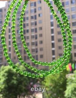 4.1mm Rare Natural Green Diopside Gemstone Round Beads Bracelet AAAA