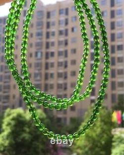 4.2mm Rare Natural Green Diopside Gemstone Round Beads Bracelet AAAA