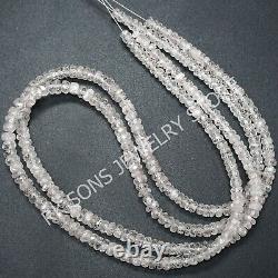 4-5.4 mm Extremely rare Natural Off White Zircon Faceted Rondelle Gemstone Beads