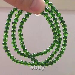 4.8mm Rare Natural Green Diopside Gemstone Round Beads Bracelet AAAA
