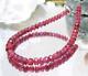 50 Rare Gem Grade Natural Faceted Ruby Red Spinel Beads Strand 24.5ctw 3.5-4.5mm