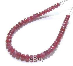 50 RARE GEM GRADE NATURAL FACETED RUBY RED SPINEL BEADS STRAND 24.5ctw 3.5-4.5mm