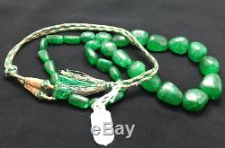 525 Cts Natural Emerald Green Plain Tumble Mix Beads Rare Necklace