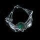 5 Strand. 925 Liquid Sterling Silver Natural Rare Green Turquoise Bracelet