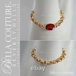 $690 Rare Victorian 18k Gold Garnet Antique Rosecut Vtg Diamond Pendant Necklace