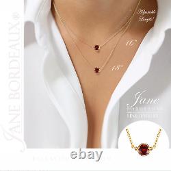$699rare Victorian 18k Gold Garnet Antique Rose Cut Vtg Diamond Pendant Necklace
