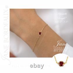 $699rare Victorian 18k Gold Garnet Antique Rose Cut Vtg Diamond Pendant Necklace