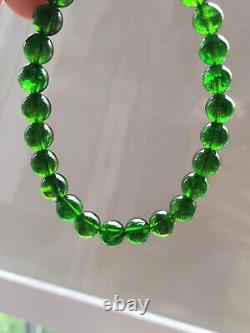 6.6mm Rare Natural Green Diopside Gemstone Round Beads Bracelet AAAA