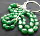 725 Cts 1 Line Natural Emerald Green Plain Tumble Mix Beads Rare Necklace