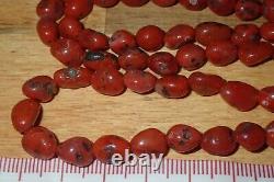 75 Very Rare Antique Indo -Tibetan Pema Raka Stone beads, 7.5-10mm, #N28