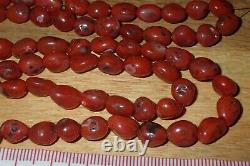 75 Very Rare Antique Indo -Tibetan Pema Raka Stone beads, 7.5-10mm, #N28