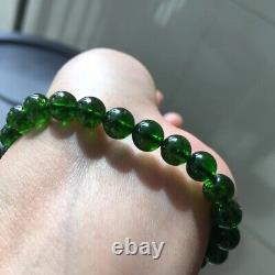 7.1mm Rare Natural Green Diopside Gemstone Round Beads Bracelet AAAA