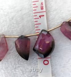 7 Rare AAA Watermelon Tourmaline Faceted Free Form Beads Once in a Lifetime Find