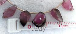7 Rare AAA Watermelon Tourmaline Faceted Free Form Beads Once in a Lifetime Find