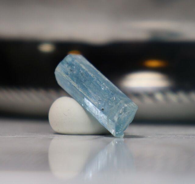 7 Ct. Brazilian Aquamarine Gemstone Rare Well Formed Crystal Beads. Of. Babylon