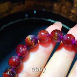 8.6mm Genuine Natural Auralite Crystal Beads Rare Bracelet AAAA
