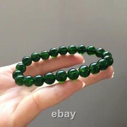8.6mm Rare Natural Green Diopside Gemstone Round Beads Bracelet AAAA