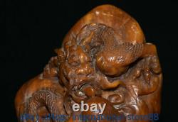 8.8 Rare Old China Tianhuang Shoushan Stone Carving Dragon Play Bead Signet