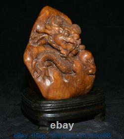 8.8 Rare Old China Tianhuang Shoushan Stone Carving Dragon Play Bead Signet