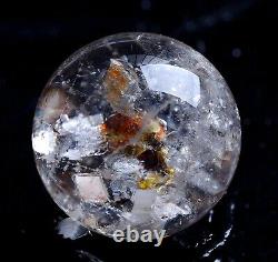 96g Natural Rare Clear Quartz Crystal Ball &Calcite Symbiotic Specimen