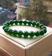 9.3mm Rare Natural Green Diopside Gemstone Round Beads Bracelet Aaaa