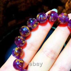 9.6mm Genuine Natural Auralite Crystal Beads Rare Bracelet AAAA