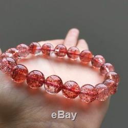 AAAAA Natural Lepidocrocite Quartz Red Super Seven Beads Rare Bracelet 10.2 mm