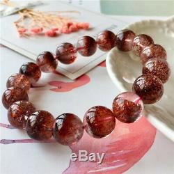 AAAAA Natural Red Super Seven Lepidocrocite Quartz Beads Rare Bracelet 12.5 mm