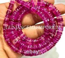 AAAA++ RAREVibrant Pink Sapphire Tyre Faceted Sapphire Sapphire Gemstone Beads