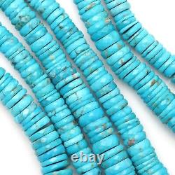 AAA+ Arizona Turquoise Faceted Tyre Beads, Sleeping Beauty, Rare Gemstone