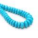 Aaa+ Arizona Turquoise Smooth Rondelle Beads, Sleeping Beauty, Rare Gemstone