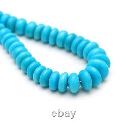 AAA+ Arizona Turquoise Smooth Rondelle Beads, Sleeping Beauty, Rare Gemstone