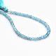Aaa+ Blue Zircon Rare Gemstone 4mm Rondelle Faceted Loose Beads 8inch Strand