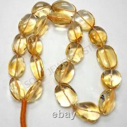 AAA++ Natural Citrine Beads Smooth Nugget Gemstone Beads Rare Orange Citrine