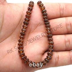 AAA++ Natural Dark Champagne Zircon Carved Melon Gemstone Beads Extremely rare