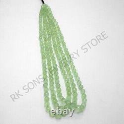 AAA+ Natural Green Prehnite Carved Melon Round Beads Very Rare Gemstone Beads