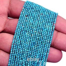 AAA+Natural Rare Arizona Turquoise Gemstone 2mm Faceted Rondelle Beads 13Strand