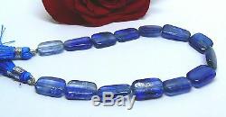 AAA RARE GENUINE NATURAL GEM BLUE KYANITE NUGGET BEADS 125cts 15-17mm 9 STRAND