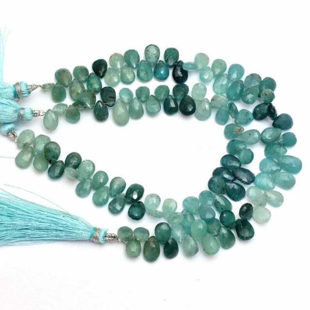 Aaa Rare Grandidierite 6x9mm Pear Briolette Faceted Gemstone Beads 8inch Strand