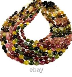 AAA+ Rare Pear Shape Multi Tourmaline Smooth Bead Multi Tourmaline Gemstone Bead