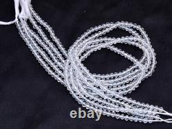 AAA+ White Topaz Rare Gemstone 4mm Micro Faceted Round Loose Beads 13 Strand