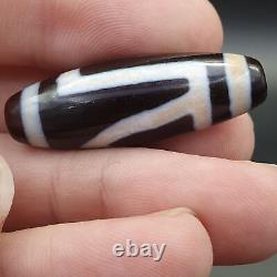 AA Rare Collectible Tibetan Rusted Eyes Agate stone Dzi Bead Amulet BD-25-4