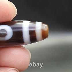 AA Rare Collectible Tibetan Rusted Eyes Agate stone Dzi Bead Amulet BD-25-4