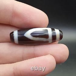 AA Rare Collectible Tibetan Rusted Eyes Agate stone Dzi Bead Amulet BD-25-4