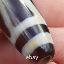 AA Rare Collectible Tibetan Rusted Eyes Agate stone Dzi Bead Amulet BD-25-4