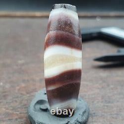 AA Rare Yemeni Middle Eastern Natural Candy Agate Amulet Unique Pattern