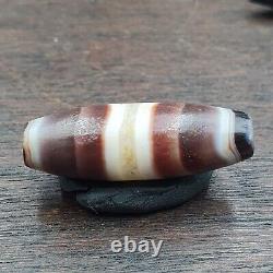 AA Rare Yemeni Middle Eastern Natural Candy Agate Amulet Unique Pattern